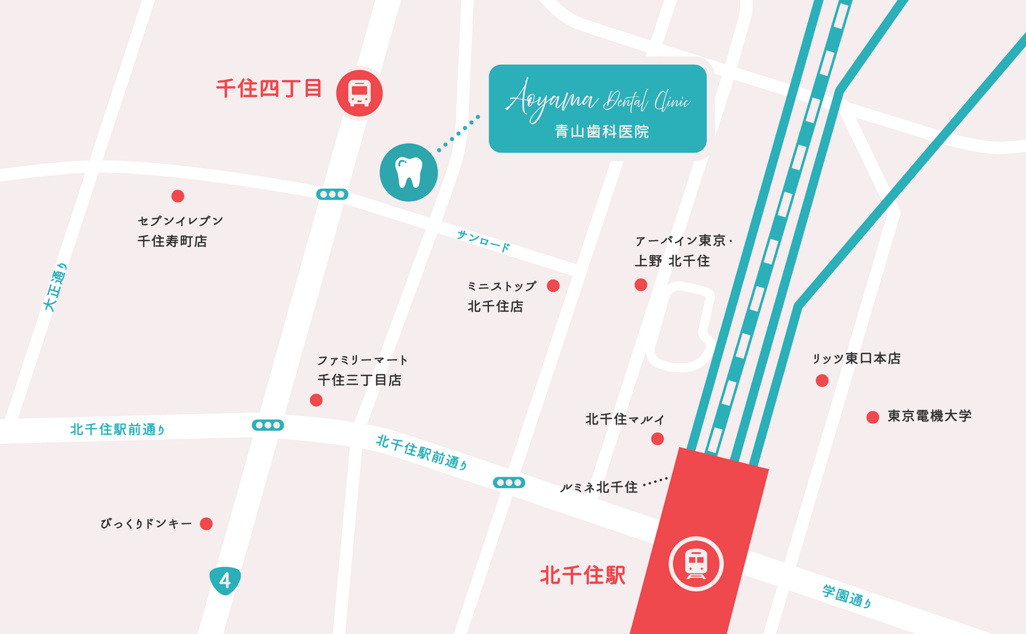 青山歯科医院 アクセスマップ